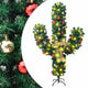 Vidaxl Weihnachten Kaktus mit Standard- und LEDs 210 cm PVC Grün