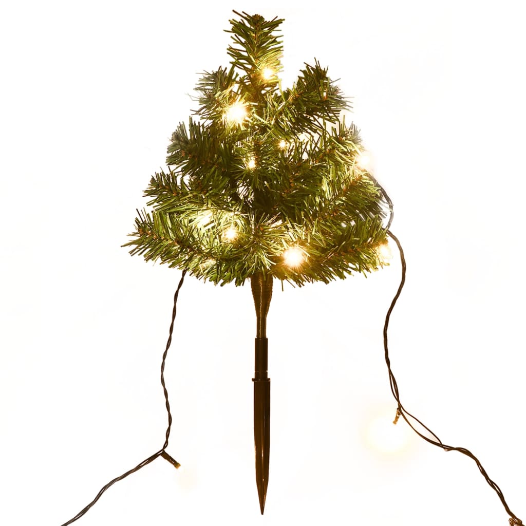Vidaxl Tuinpadkerst Trees 6 ST mit warmen weißen LEDs 45 cm PVC