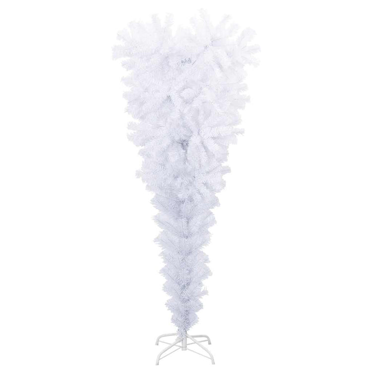 Vidaxl kunstkerstboom mit Standard umgekehrt 150 cm Weiß