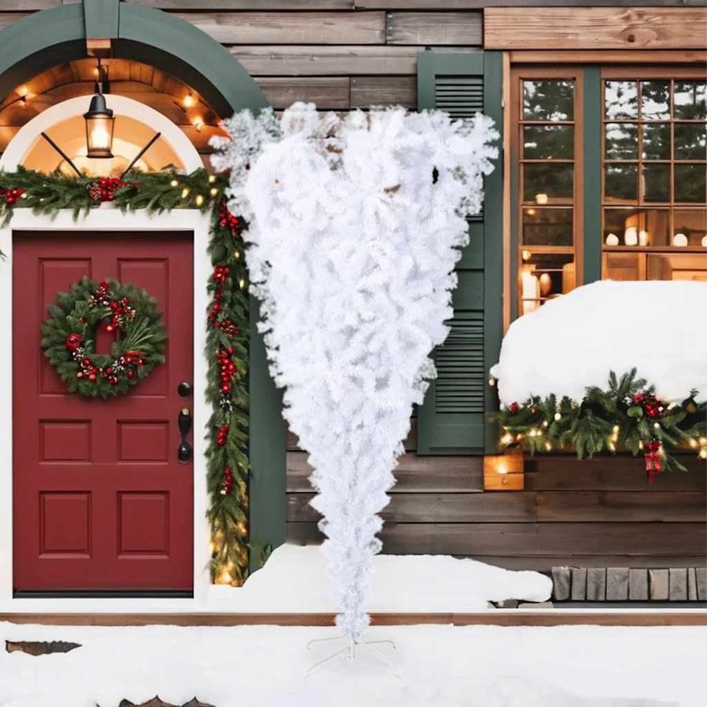 Vidaxl kunstkerstboom mit Standard -Reverse 210 cm Weiß