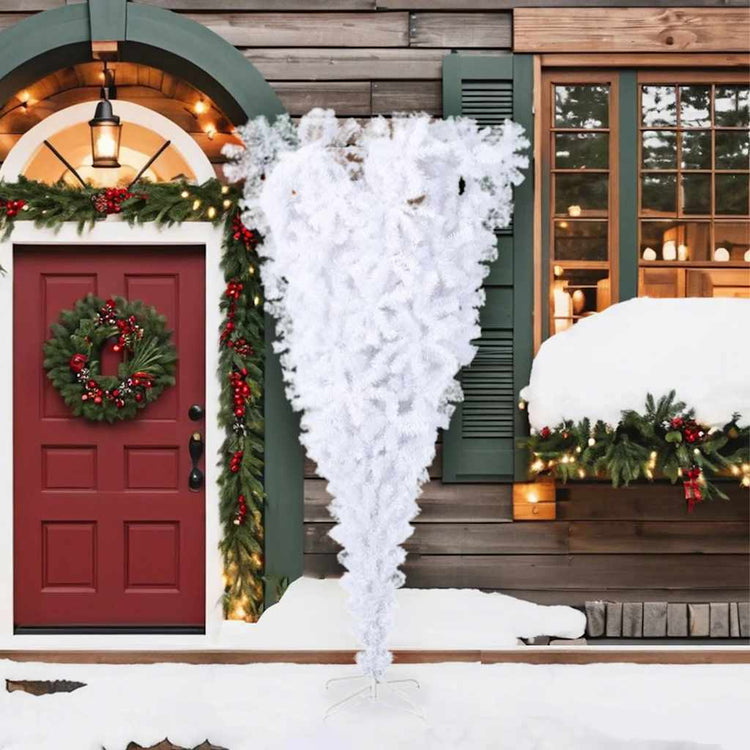 Vidaxl kunstkerstboom mit Standard -Reverse 210 cm Weiß