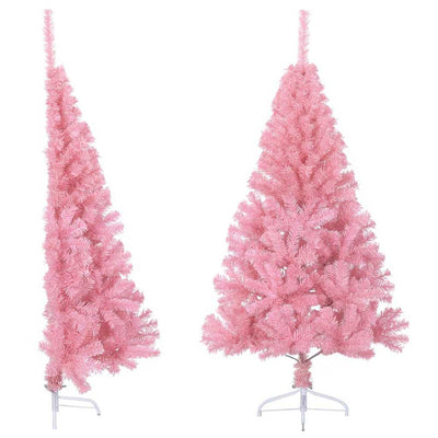 Vidaxl Kunstkerstboom mit Standardhälfte 150 cm PVC Pink