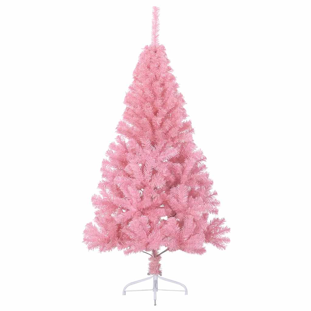 Vidaxl Kunstkerstboom mit Standardhälfte 150 cm PVC Pink
