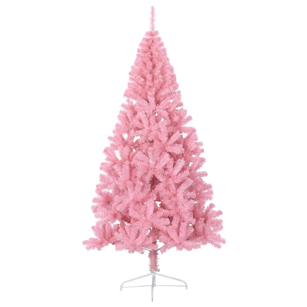 Vidaxl KunstKerstboom mit Standardhälfte 240 cm PVC Pink