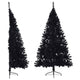 Vidaxl Kunstkerstboom mit Standardhälfte 180 cm PVC Schwarz
