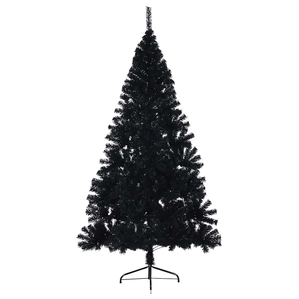 Vidaxl Kunstkerstboom mit Standardhälfte 180 cm PVC Schwarz