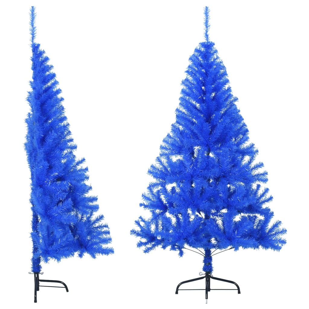 Vidaxl Kunstkerstboom mit Standardhälfte 150 cm PVC Blau