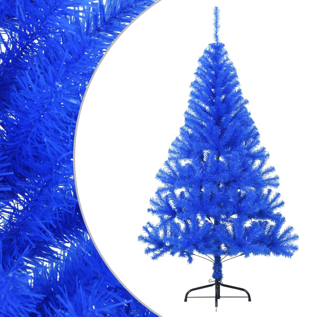 Vidaxl Kunstkerstboom mit Standardhälfte 150 cm PVC Blau