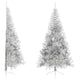 Vidaxl Kunstkerstboom Hälfte mit Standard 210 cm PET Silberfarbe