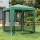 Vidaxl -Party -Zelt mit 4 -Mesh -Seitenwänden 2x2 M HDPE Green