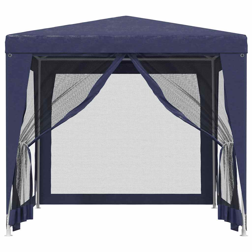 VIDAXL -Partyzelt mit 4 -Mesh -Seitenwänden 2,5 x 2,5 M HDPE Blau