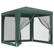 VIDAXL -Partyzelt mit 4 -Mesh -Seitenwänden 2,5 x 2,5 M HDPE -Grün - afbeelding 2