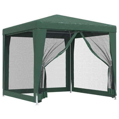 VIDAXL -Partyzelt mit 4 -Mesh -Seitenwänden 2,5 x 2,5 M HDPE -Grün