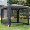VIDAXL -Partyzelt mit 4 -Mesh -Seitenwänden 2,5 x 2,5 M HDPE -Anthrazit -gelöscht
