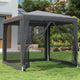 VIDAXL -Partyzelt mit 4 -Mesh -Seitenwänden 2,5 x 2,5 M HDPE -Anthrazit -gelöscht