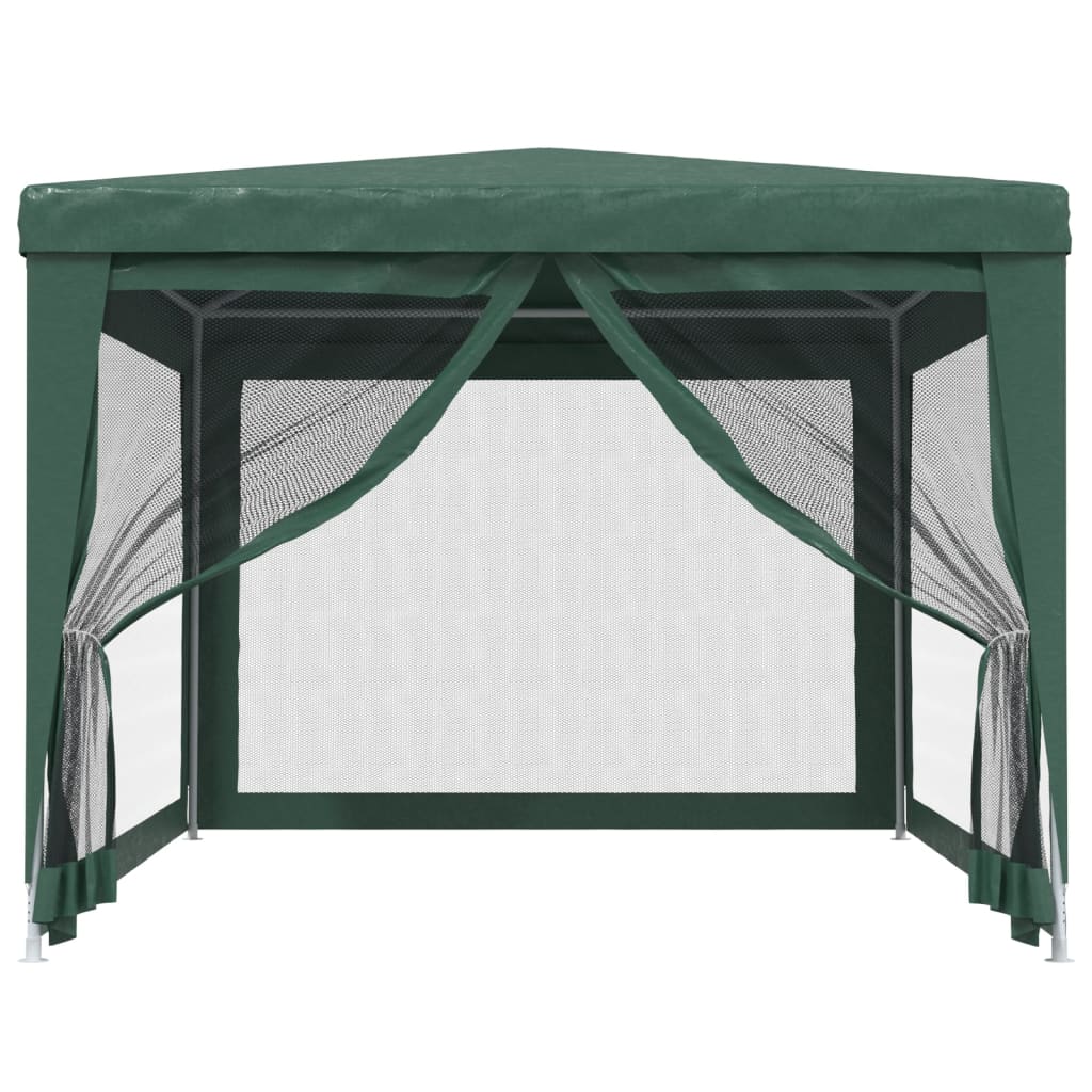 Vidaxl -Partyzelt mit 4 -Mesh -Seitenwänden 3x4 M HDPE Green