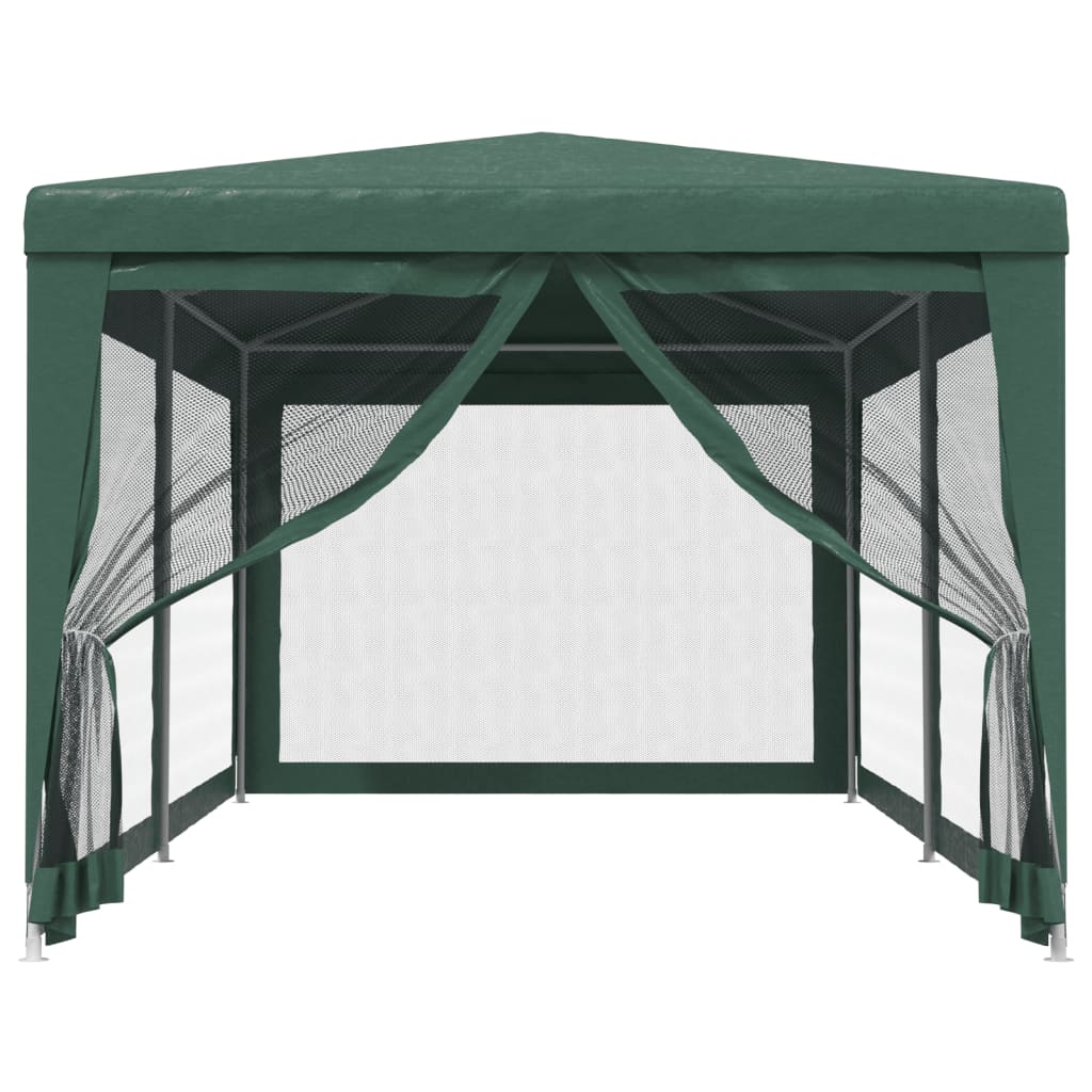 Vidaxl -Partyzelt mit 6 -Mesh -Seitenwänden 3x6 M HDPE Green