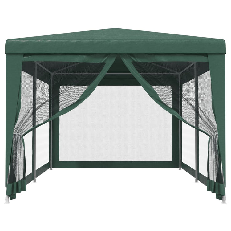Vidaxl -Partyzelt mit 6 -Mesh -Seitenwänden 3x6 M HDPE Green