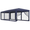 Vidaxl -Partyzelt mit 8 -Mesh -Seitenwänden 3x9 M HDPE Blau