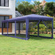 Vidaxl -Partyzelt mit 8 -Mesh -Seitenwänden 3x9 M HDPE Blau