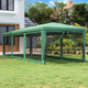 Vidaxl -Partyzelt mit 8 -Mesh -Seitenwänden 3x9 M HDPE Green