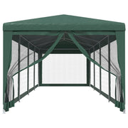 VIDAXL -Partyzelt mit 10 Mesh Seitenwänden 3x12 M HDPE Green - afbeelding 3