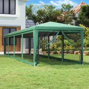 VIDAXL -Partyzelt mit 10 Mesh Seitenwänden 3x12 M HDPE Green - afbeelding 1