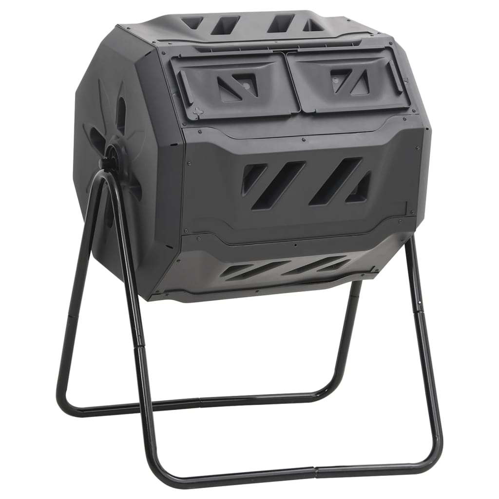 Vidaxl -Kompost -Bin 160 L 73x64x95 Schwarz