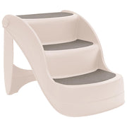 Vidaxl Hundetreppe 3 Schritte faltbar 50 x 38x38 cm Kunststoffcreme Farbe - afbeelding 2