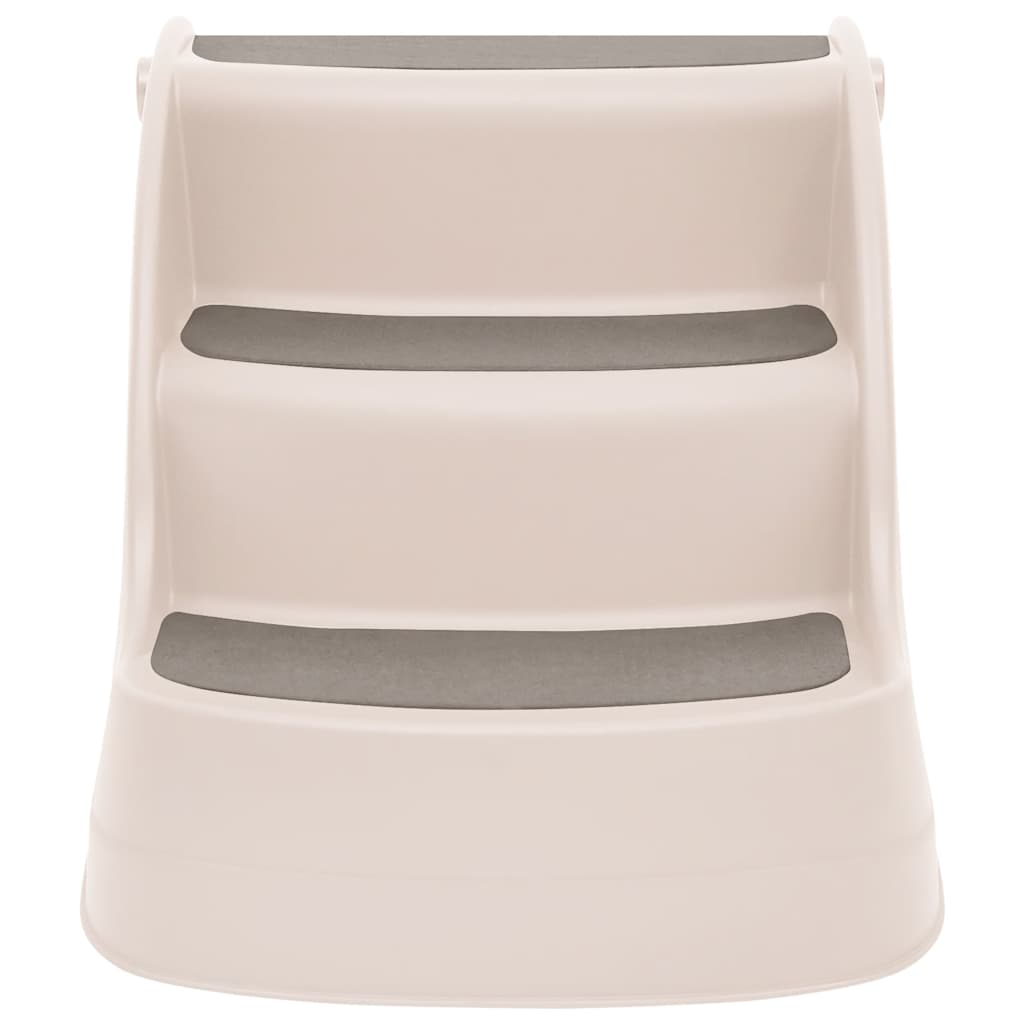 Vidaxl Hundetreppe 3 Schritte faltbar 50 x 38x38 cm Kunststoffcreme Farbe