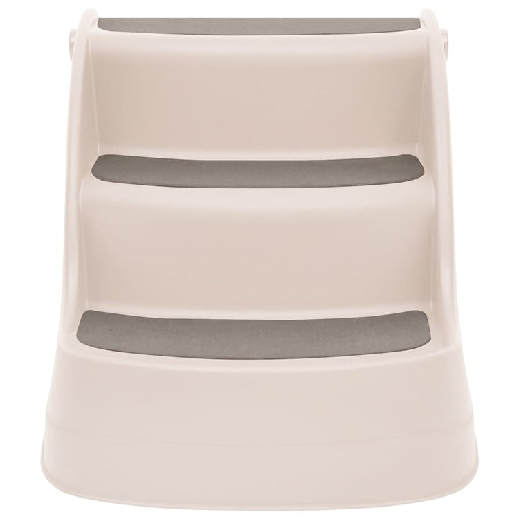 Vidaxl Hundetreppe 3 Schritte faltbar 50 x 38x38 cm Kunststoffcreme Farbe