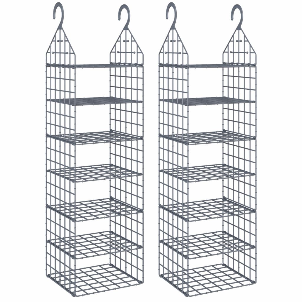 Vidaxl Hanging Schrank Organisatoren 2 St mit 7 Regalen