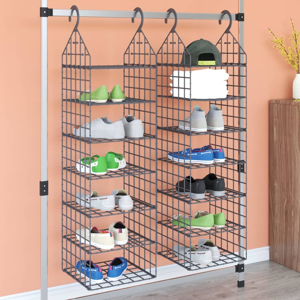 Vidaxl Hanging Schrank Organisatoren 2 St mit 7 Regalen