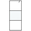 Vidaxl Walk-in Duschwand 80x195 cm Halfmat ESG Glass Schwarz