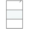 Vidaxl Walk-in Duschwand 115x195 cm Halfmat ESG-Glas Schwarz