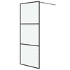 Vidaxl begehete Duschwand 80x195 cm MAT ESG Glass Schwarz