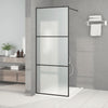 Vidaxl begehete Duschwand 80x195 cm MAT ESG Glass Schwarz