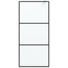 Vidaxl Walk-in Duschwand 90x195 cm MAT ESG Glass Schwarz