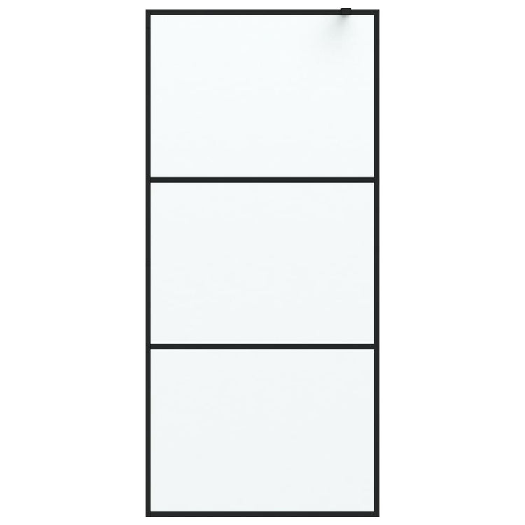 Vidaxl Walk-in Duschwand 90x195 cm MAT ESG Glass Schwarz