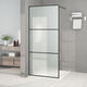 Vidaxl Walk-in Duschwand 90x195 cm MAT ESG Glass Schwarz