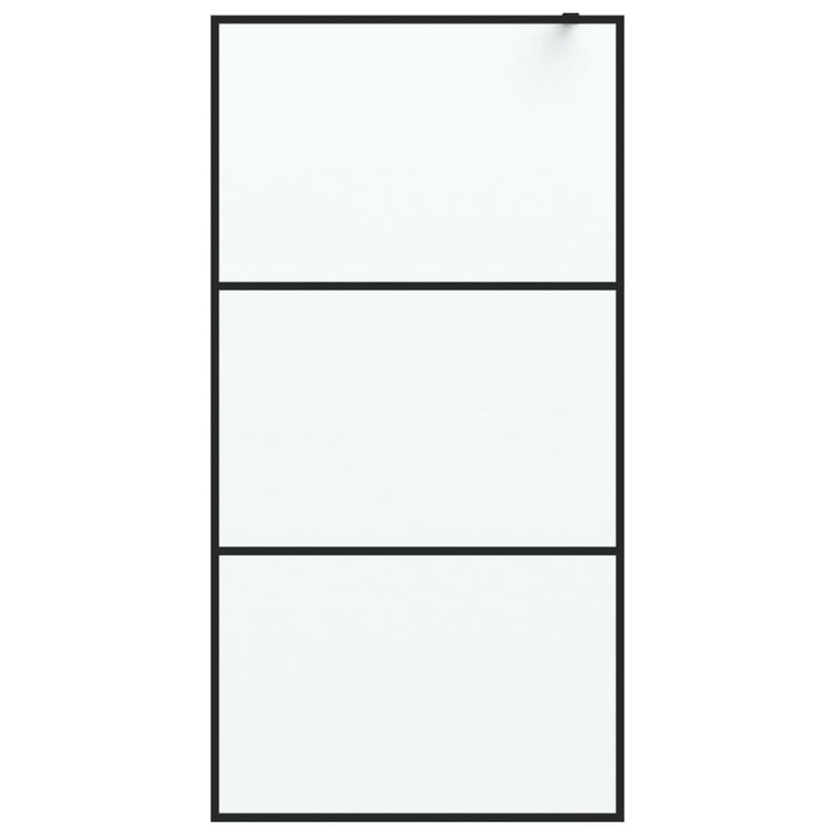 Vidaxl Walk-in Duschwand 100x195 cm mattes ESG-Glas schwarz