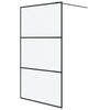 Vidaxl begehete Duschwand 115x195 cm MAT ESG Glas schwarz