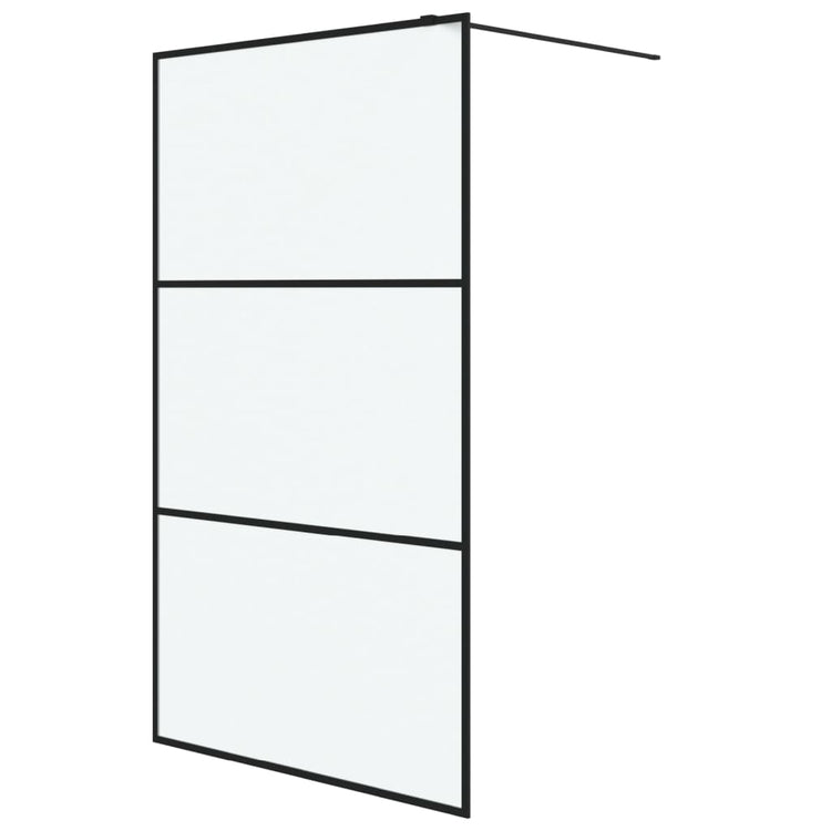 Vidaxl begehete Duschwand 115x195 cm MAT ESG Glas schwarz