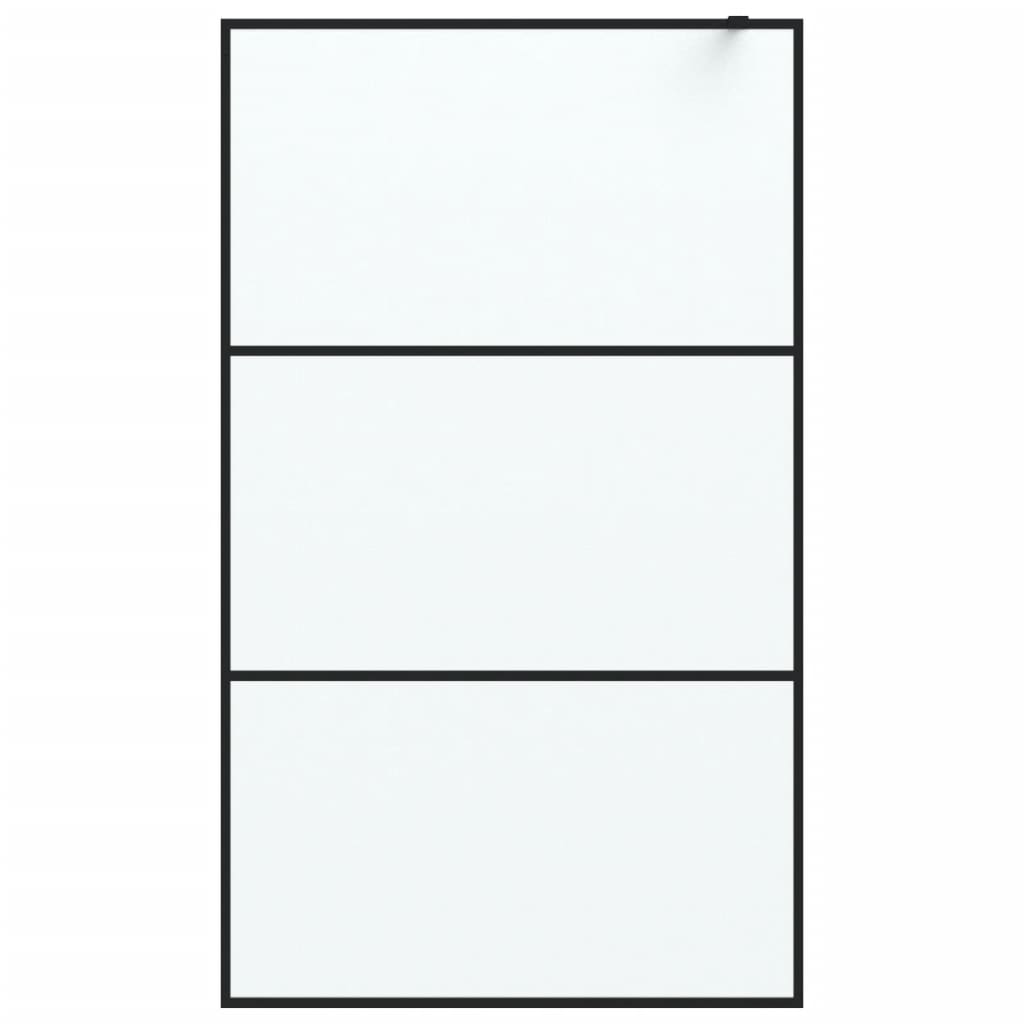 Vidaxl begehete Duschwand 115x195 cm MAT ESG Glas schwarz