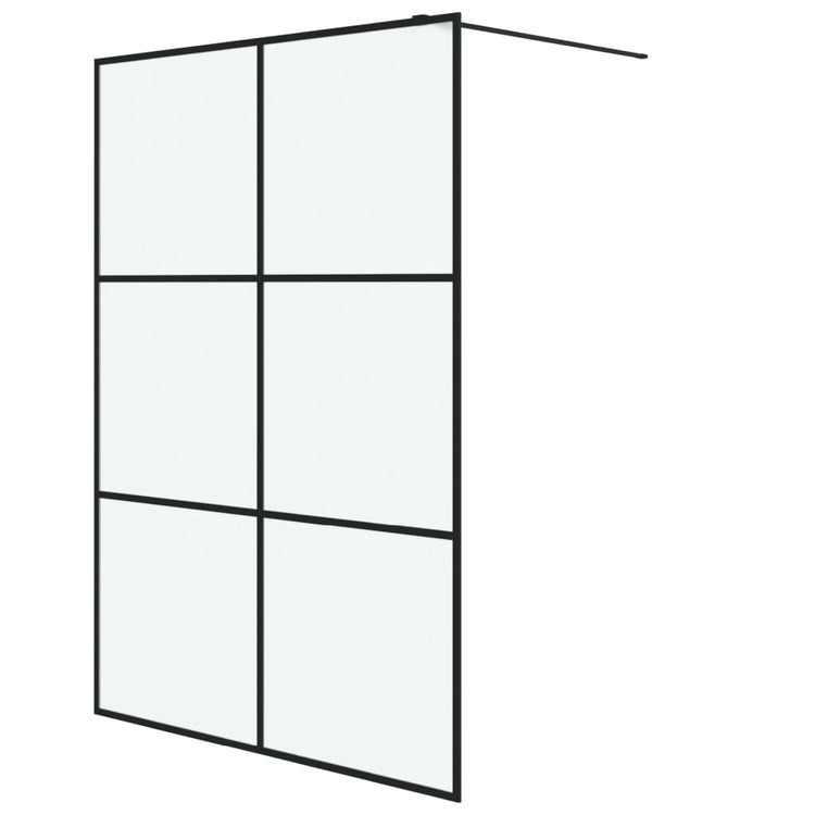 Vidaxl begehete Duschwand 140x195 cm MAT ESG Glass Schwarz