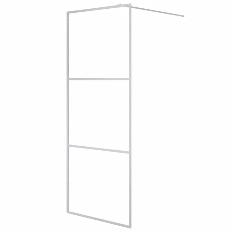 Vidaxl begehete Duschwand 80x195 cm transparentes ESG-Glas Silber gefärbt