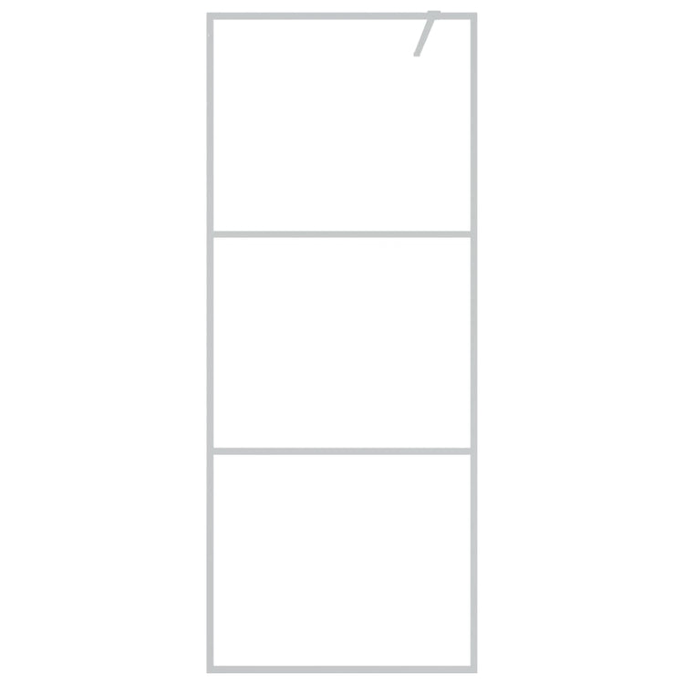 Vidaxl begehete Duschwand 80x195 cm transparentes ESG-Glas Silber gefärbt