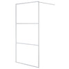 Vidaxl begehete Duschwand 100x195 cm transparentes ESG-Glas Silber gefärbt