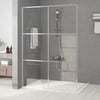 Vidaxl begehete Duschwand 140x195 cm transparentes ESG-Glas Silber gefärbt
