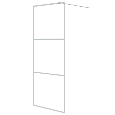 Vidaxl begehete Duschwand 80x195 cm Transparent ESG Glasweiß